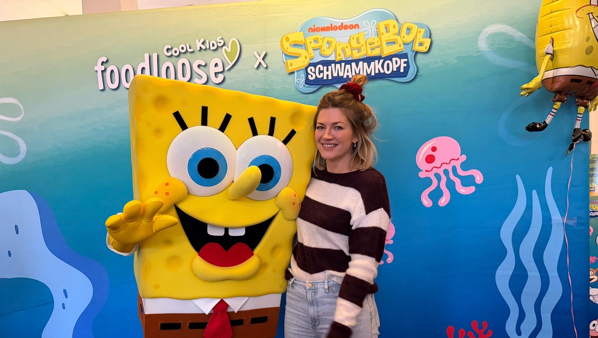 Produktpremiere mit Prominenz / Nina Bott bei Launch Event der SpongeBob-Snacks von foodloose