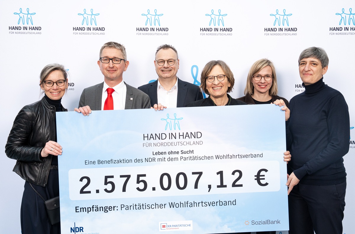 Rund 2.5 Millionen Euro für die Suchthilfe - NDR Benefizaktion 