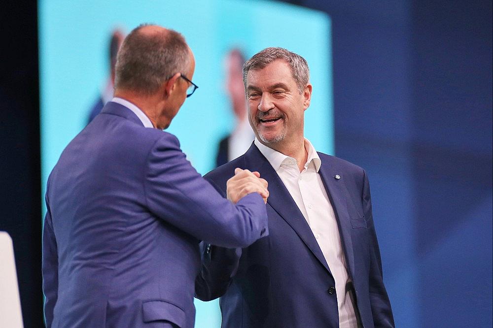 Friedrich Merz und Markus Söder am 21.02.2026