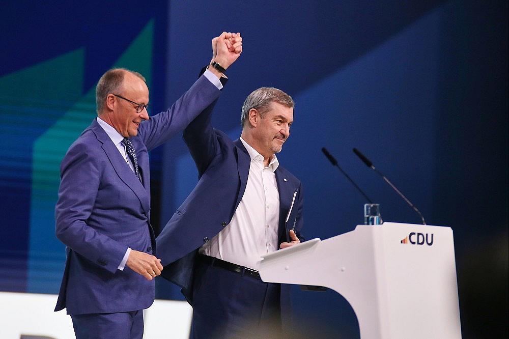 Friedrich Merz und Markus Söder am 21.02.2026