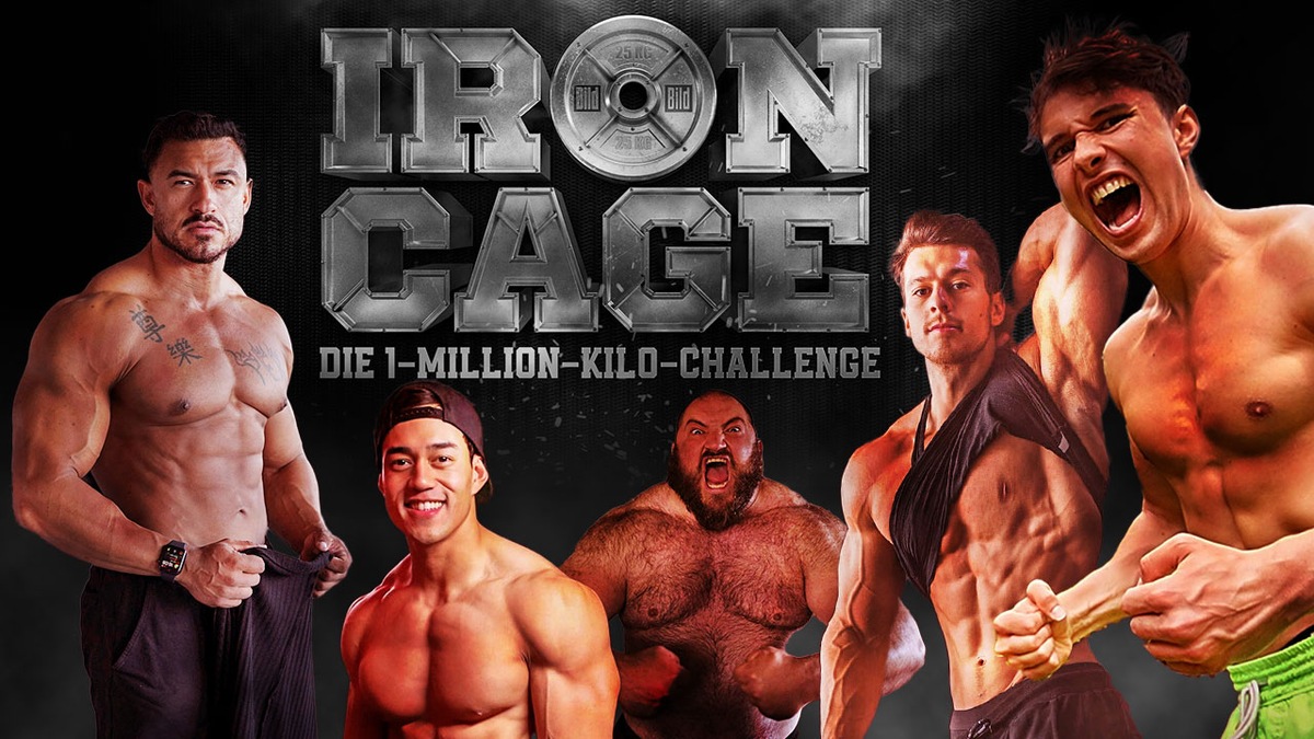 IRON CAGE - Die 1-Million-Kilo-Challenge live bei BILD.de / Neues Fitness-Format startet am 11. März 2026 / Vier Kraft-Stars. Ein Käfig. Eine Million Kilo. 72 Stunden live.