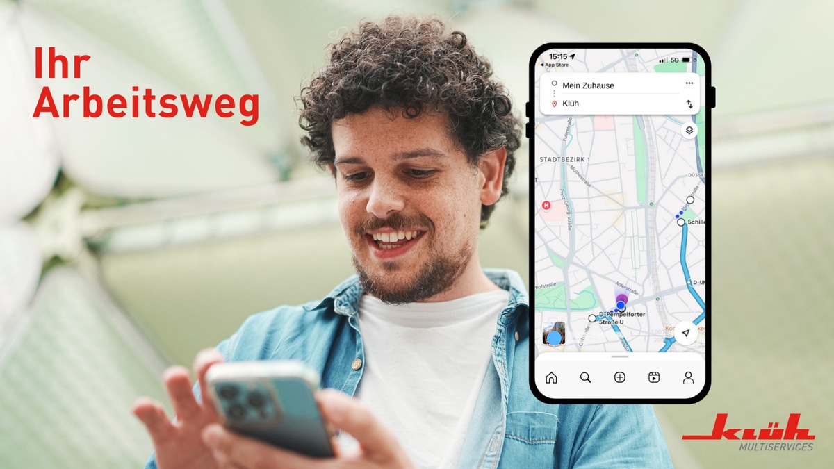 Recruiting - Neues Feature im Jobportal: Klüh zeigt Bewerbenden die Anfahrtszeit auf einen Blick