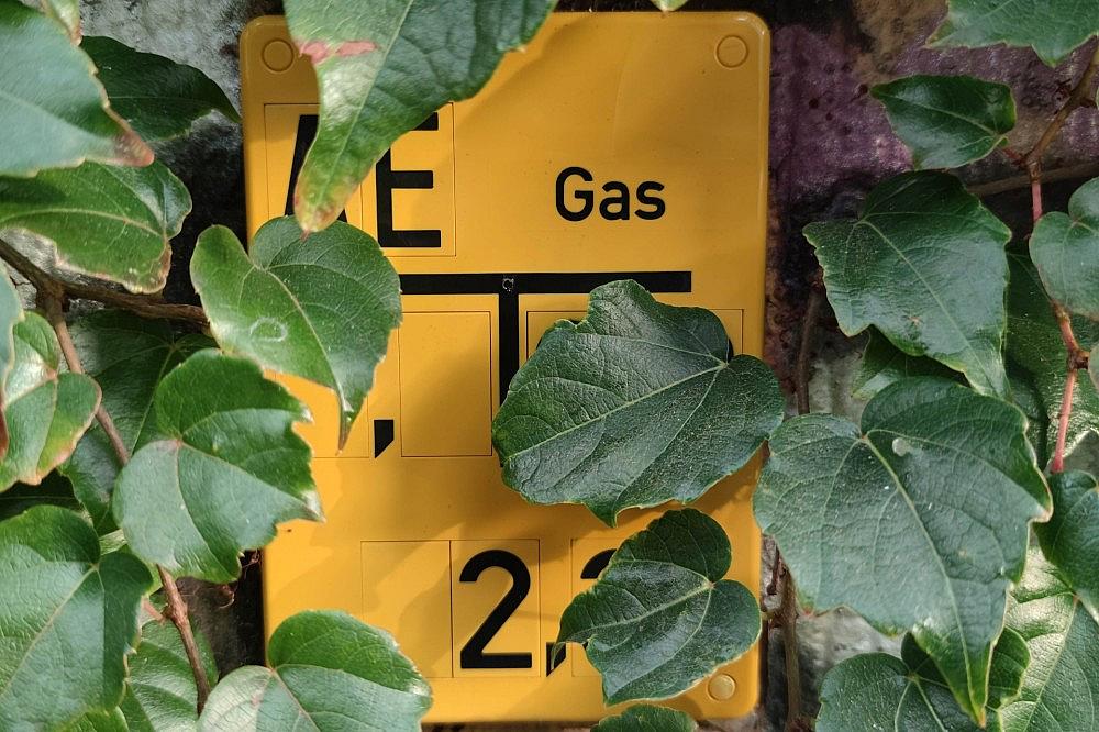 Gas-Hinweisschild (Archiv) via dts Nachrichtenagentur