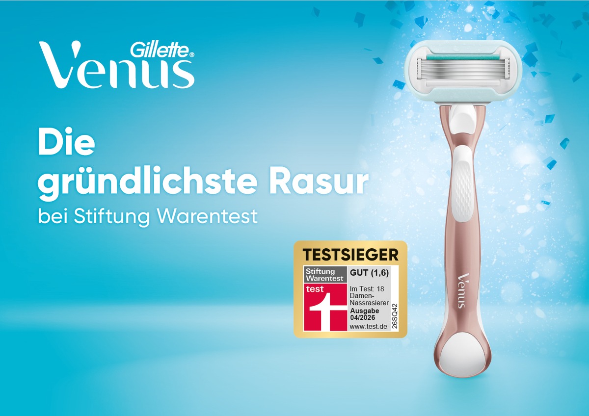 Warum Gillette Venus erneut Testsieger bei Stiftung Warentest ist: Der Gillette Venus Pro Smooth Sensitive bietet die gründlichste Rasur