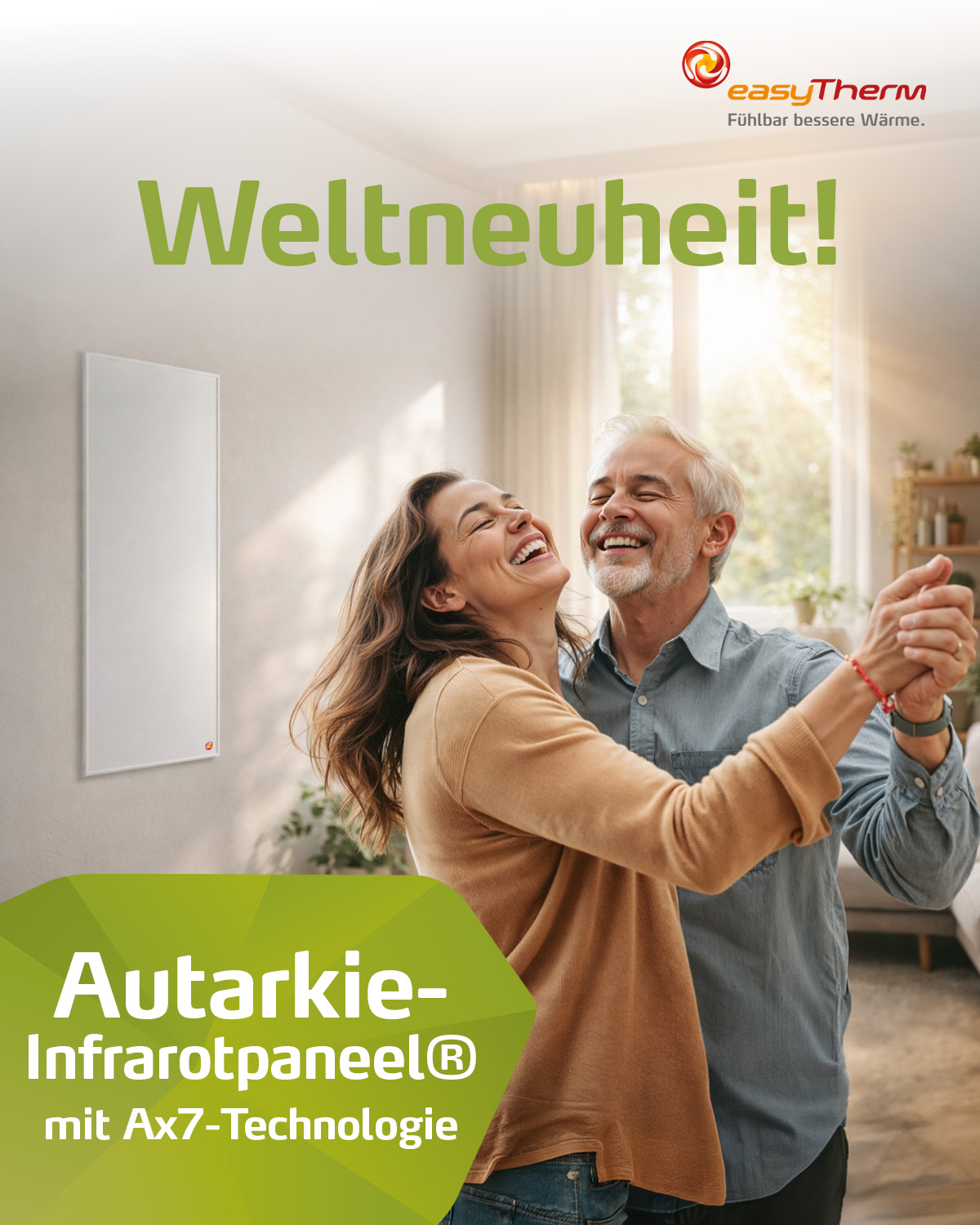 Weltneuheit: Autarkie-Infrarotpaneel®