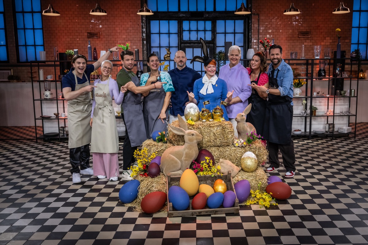 Vincent Gross Stefanie Heinzmann Raúl Richter Elena Uhlig Christian Hümbs Enie van de Meiklokjes Bettina Schliephake-Burchardt Madita van Hülsen Matthias Killing Das große Promibacken Osterspezial