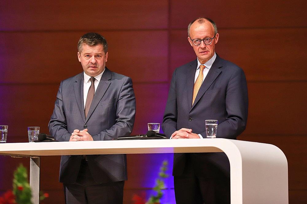 Sven Schulze und Friedrich Merz (Archiv)