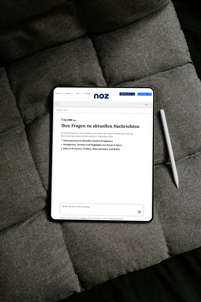 Nutzerorientierte Innovation: noz startet Beta-Phase von 