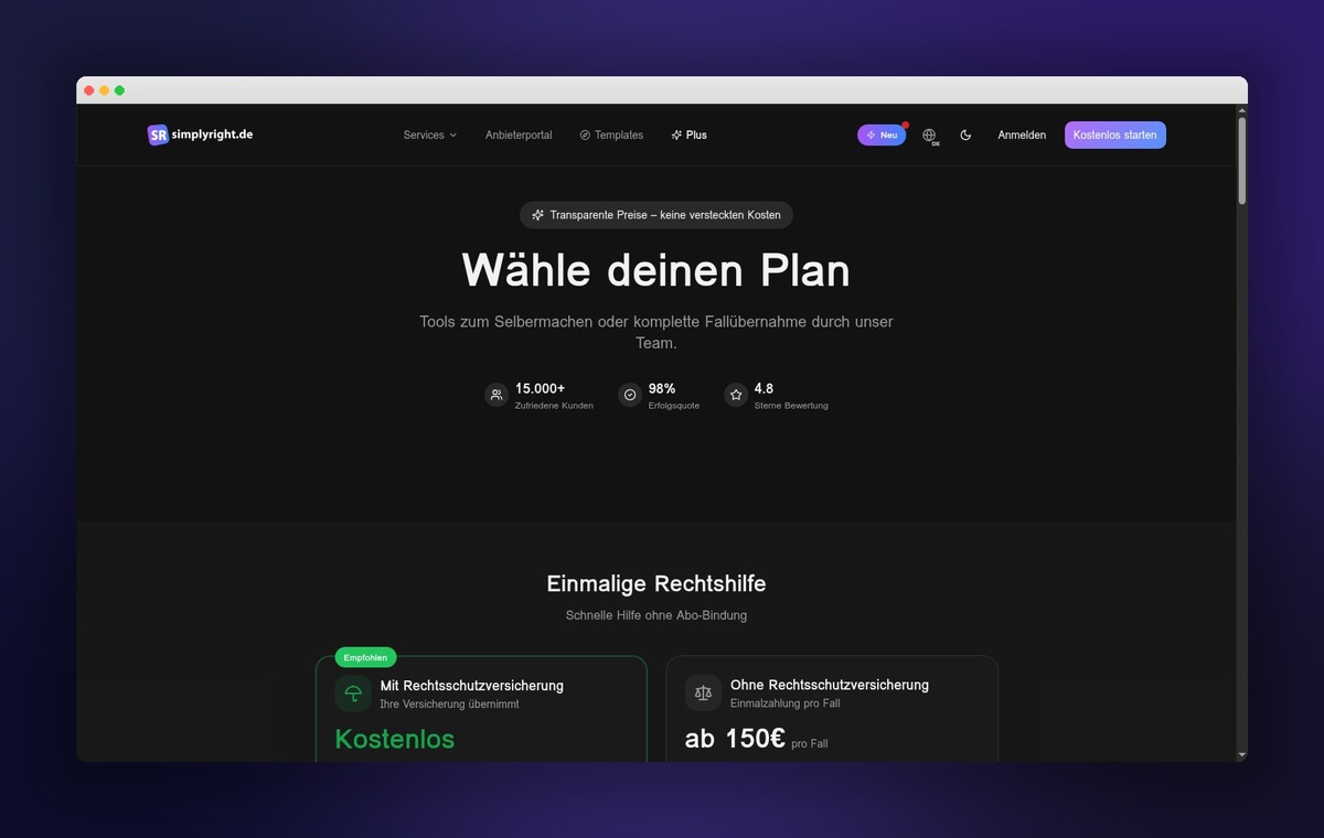 Simplyright: Überblick zu Kosten und Leistungen digitaler Rechtslösungen