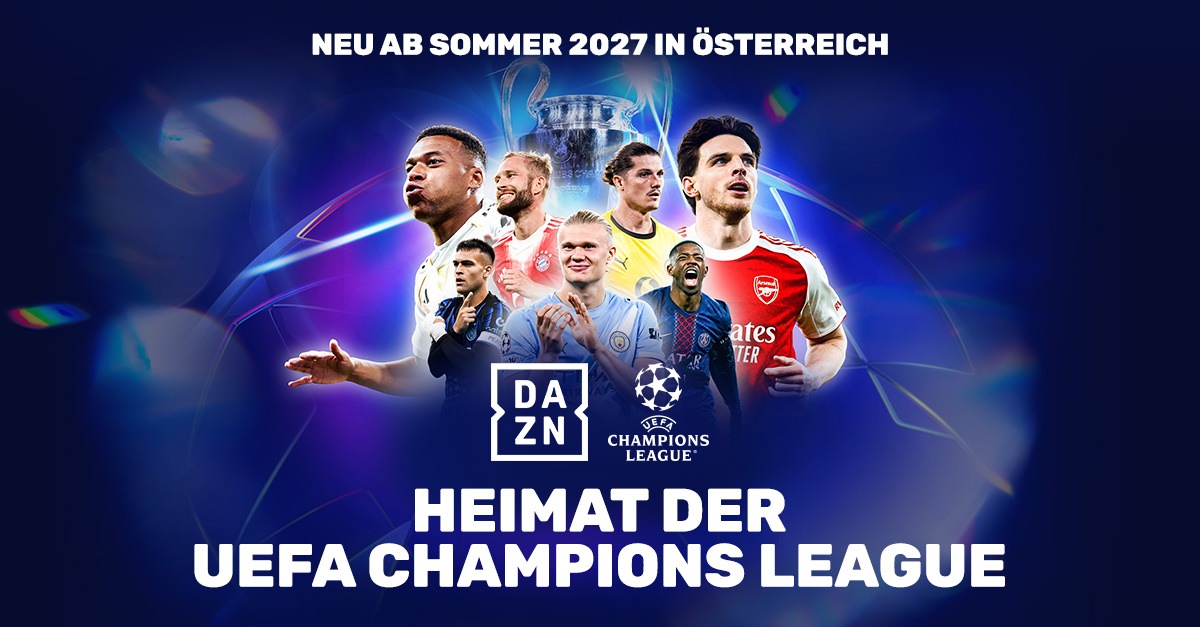 DAZN ist führend im europäischen Fußball und wird bis 2031 zur Heimat der UEFA Champions League in Österreich sowie der UEFA Europa League und UEFA Conference League in der Schweiz