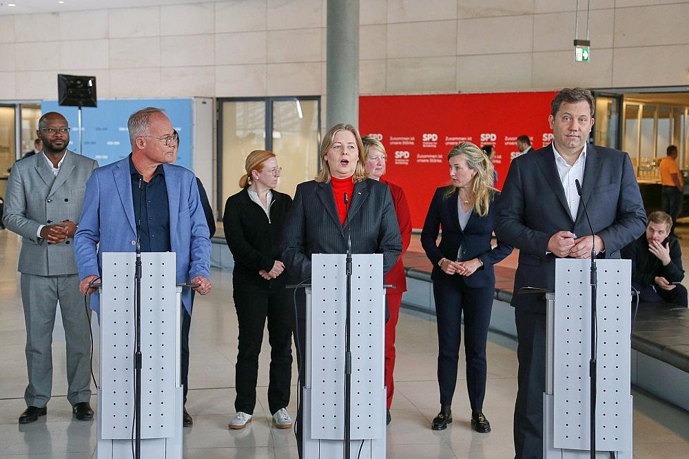 Matthias Miersch, Bärbel Bas, Lars Klingbeil am 05.05.2026