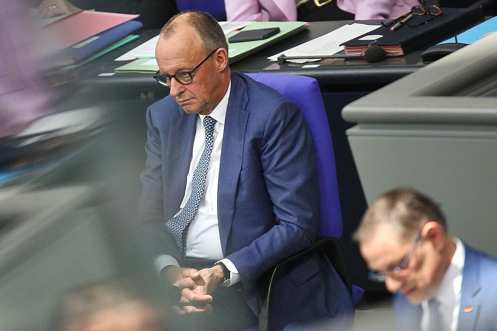 Friedrich Merz und Tino Chrupalla (Archiv) via dts Nachrichtenagentur