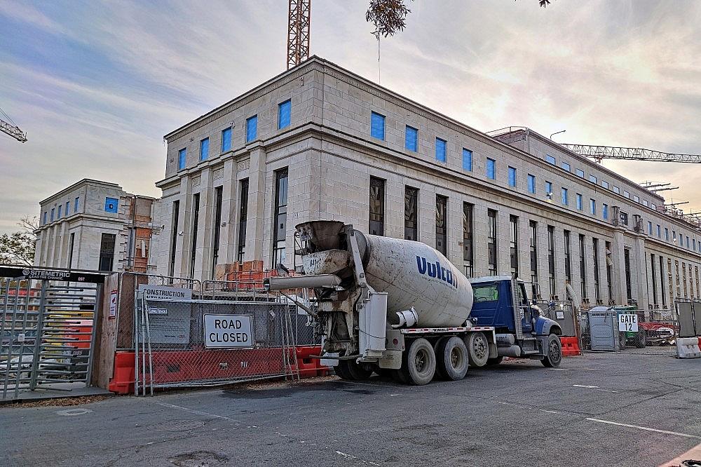 Baustelle am Sitz der Federal Reserve