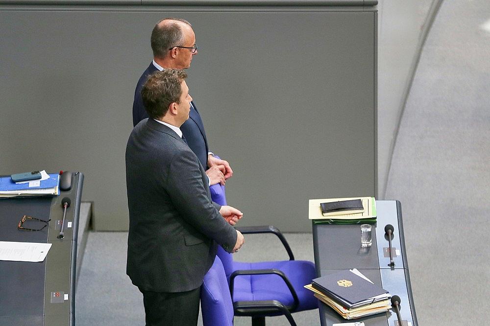 Lars Klingbeil und Friedrich Merz (Archiv) via dts Nachrichtenagentur