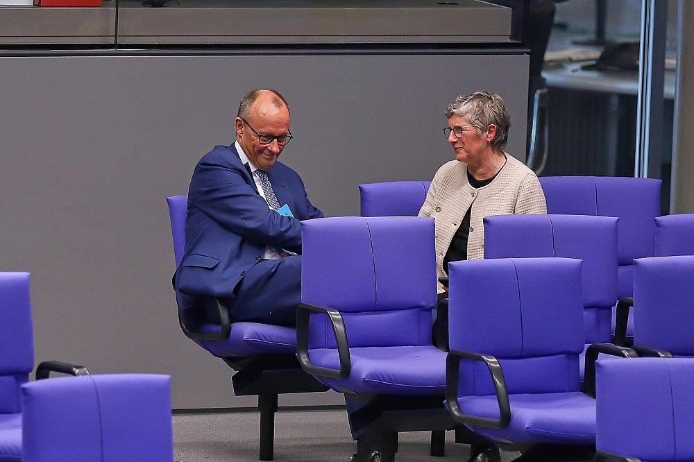 Friedrich Merz und Britta Haßelmann (Archiv) via dts Nachrichtenagentur