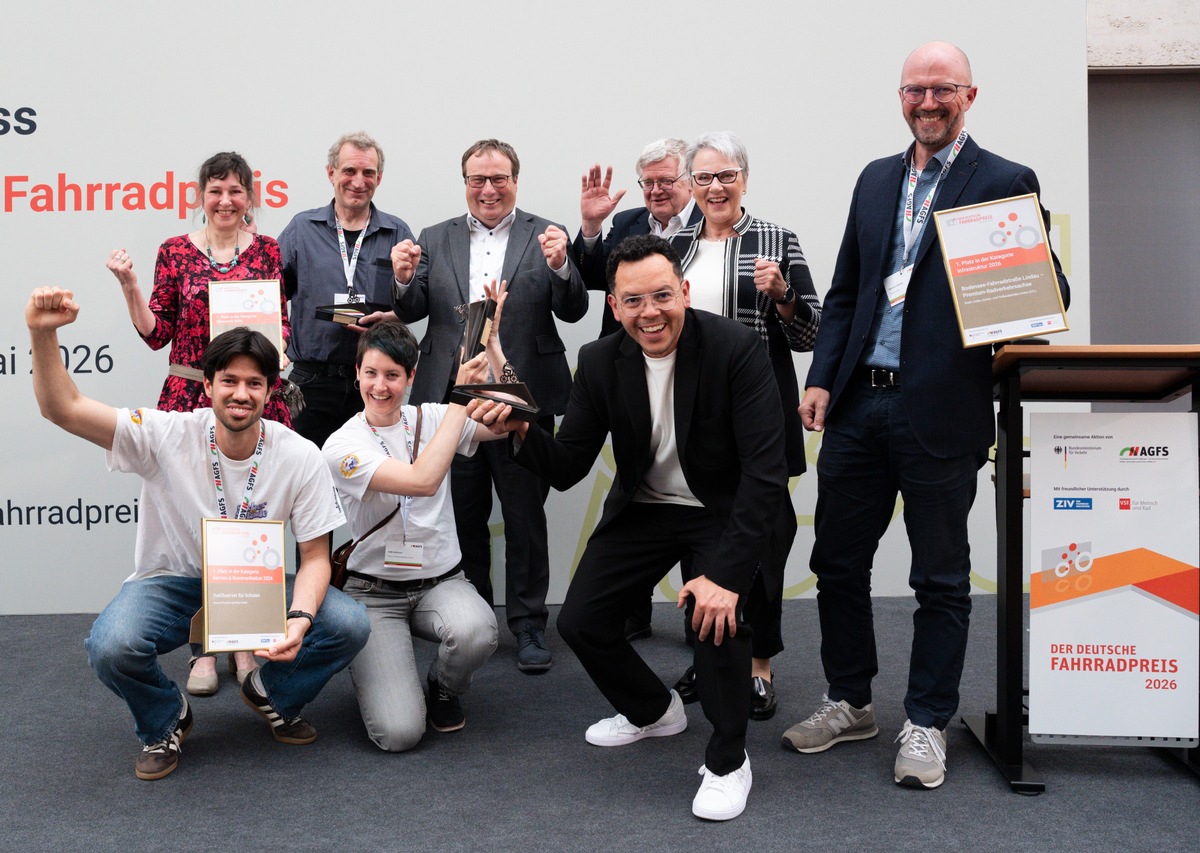 Der Deutsche Fahrradpreis 2026: Das sind die Gewinnerprojekte! / Diese drei Projekte zeigen, wie vielfältig erfolgreiche Radverkehrsförderung ist