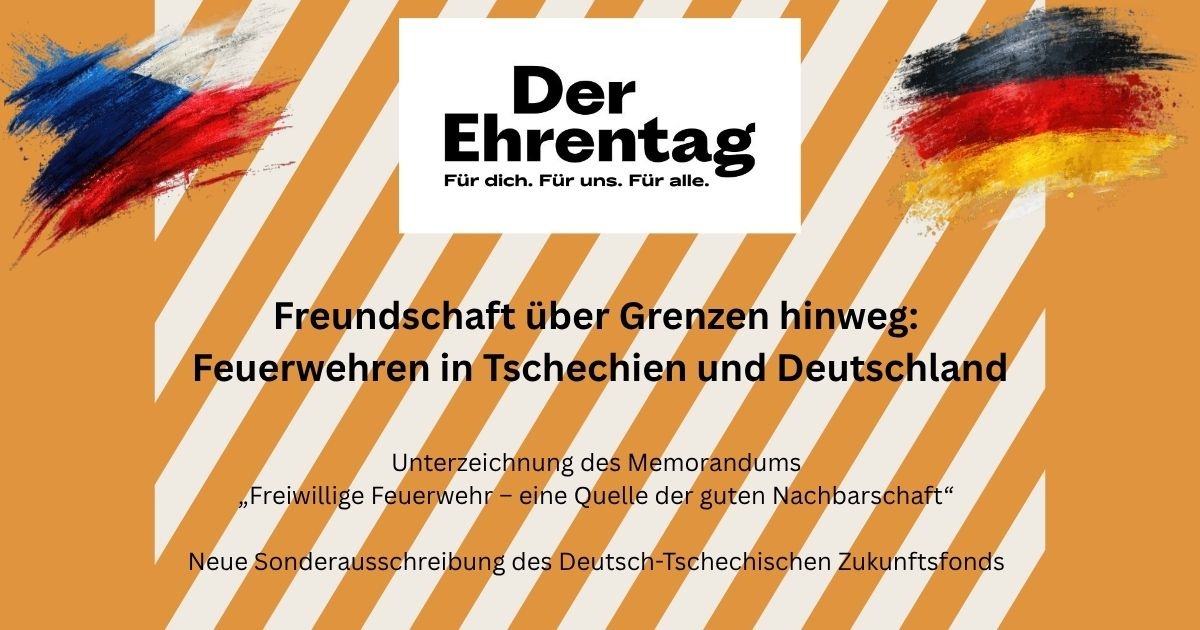 Freiwillige Feuerwehr - eine Quelle der guten Nachbarschaft / Neue Sonderausschreibung des Deutsch-Tschechischen Zukunftsfonds presseportal.de