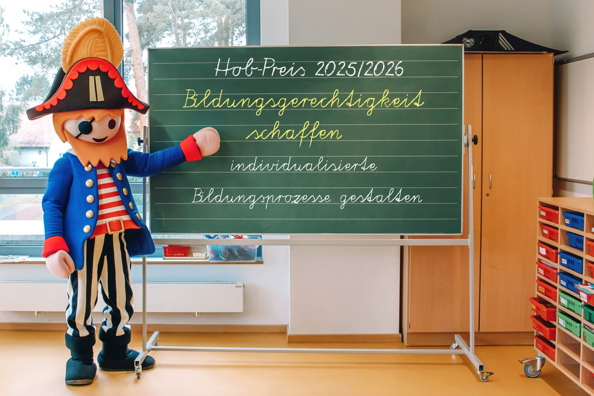 Hob-Preis: 250.000 Euro für bessere Bildungsgerechtigkeit / Stiftung Kinderförderung von Playmobil kürt Grundschule Erlangen-Tennenlohe und Janusz-Korczak-Schule Chemnitz als Gewinner