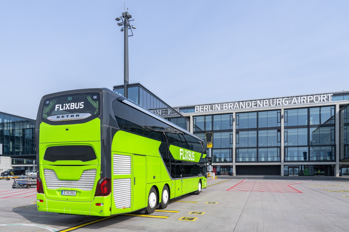 FlixBus baut Angebot am Hauptstadtflughafen deutlich aus / BER für Reisende aus Ostdeutschland noch besser erreichbar
