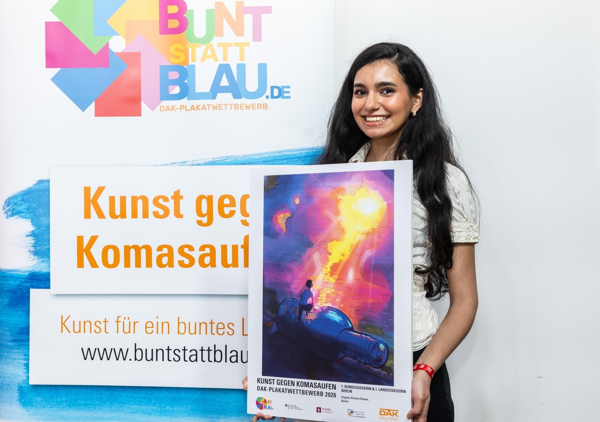 Erster Platz bei „bunt statt blau“: Schülerin aus Berlin gewinnt DAK-Wettbewerb gegen das Rauschtrinken