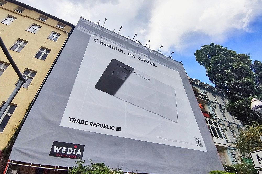 Werbung für Trade Republic (Archiv) via dts Nachrichtenagentur