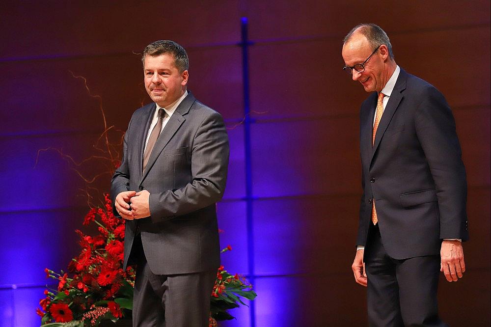Sven Schulze und Friedrich Merz (Archiv)