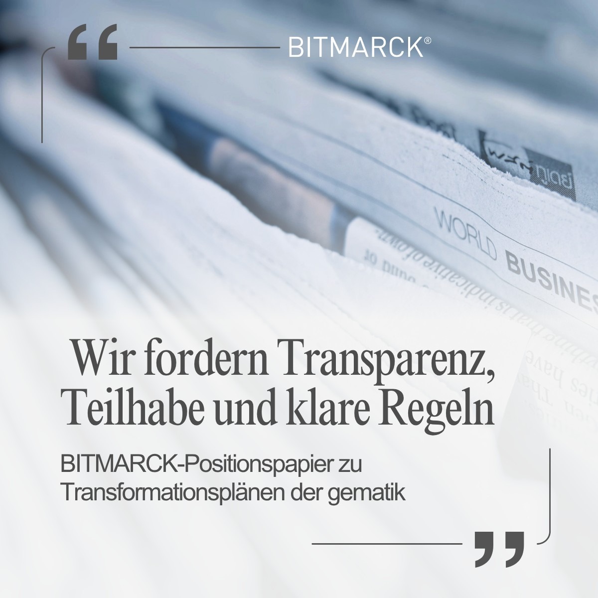 Positionspapier zu Transformationsplänen der gematik: BITMARCK fordert Transparenz, Teilhabe und klare Regeln presseportal.de