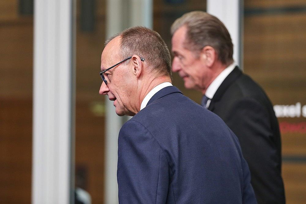 Friedrich Merz und Mathias Döpfner (Archiv)