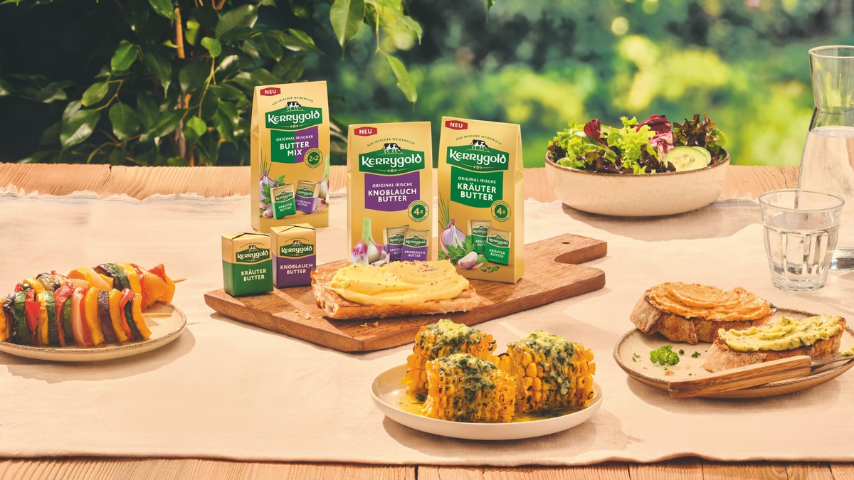 Grillgenuss jetzt noch einfacher - mit Kerrygold Kräuter- und Knoblauchbutter in Portionen