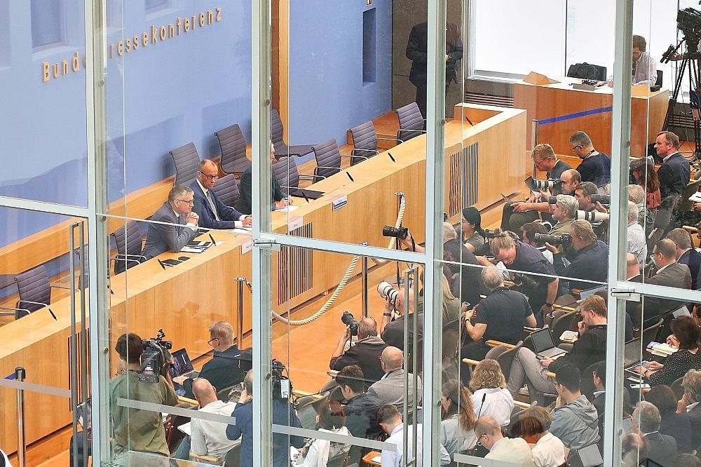 Friedrich Merz bei der Sommerpressekonferenz 2025 (Archiv)