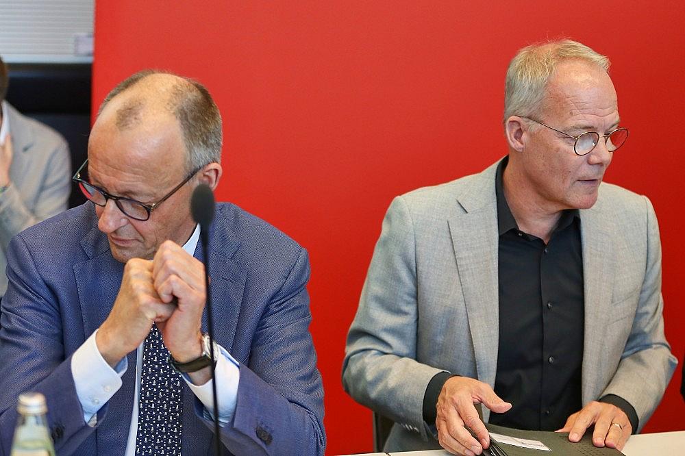 Friedrich Merz und Matthias Miersch (Archiv)