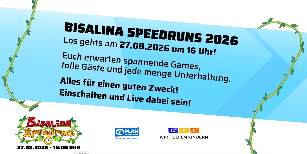 Bisalina Speedruns zugunsten der 