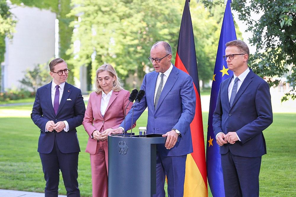 Amthor, Warken, Merz und Linnemann am 24.07.2026