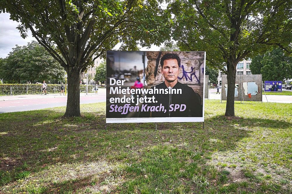 Wahlplakate mit Steffen Krach am 07.08.2026