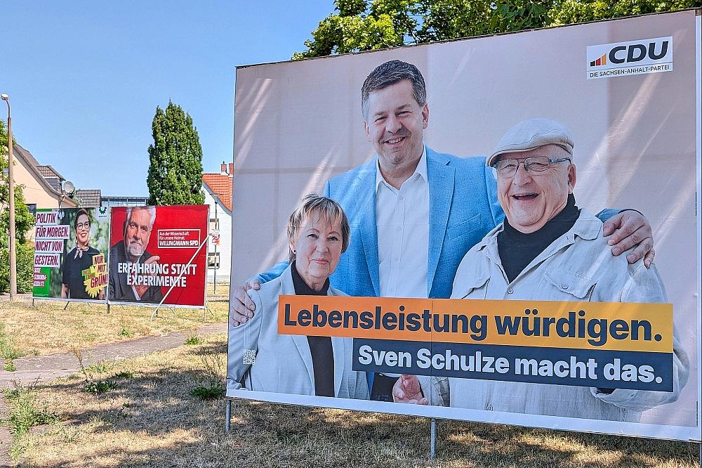 Wahlplakate vor der Landtagswahl in Sachsen-Anhalt (Archiv) via dts Nachrichtenagentur