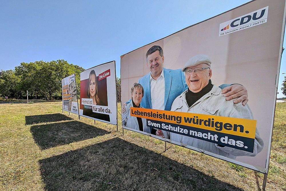 Wahlplakate vor der Landtagswahl in Sachsen-Anhalt (Archiv) via dts Nachrichtenagentur