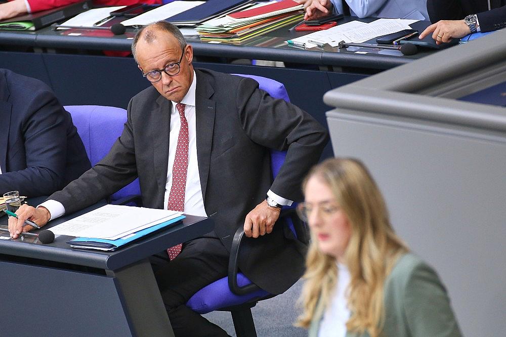Friedrich Merz und Katharina Dröge (Archiv) via dts Nachrichtenagentur