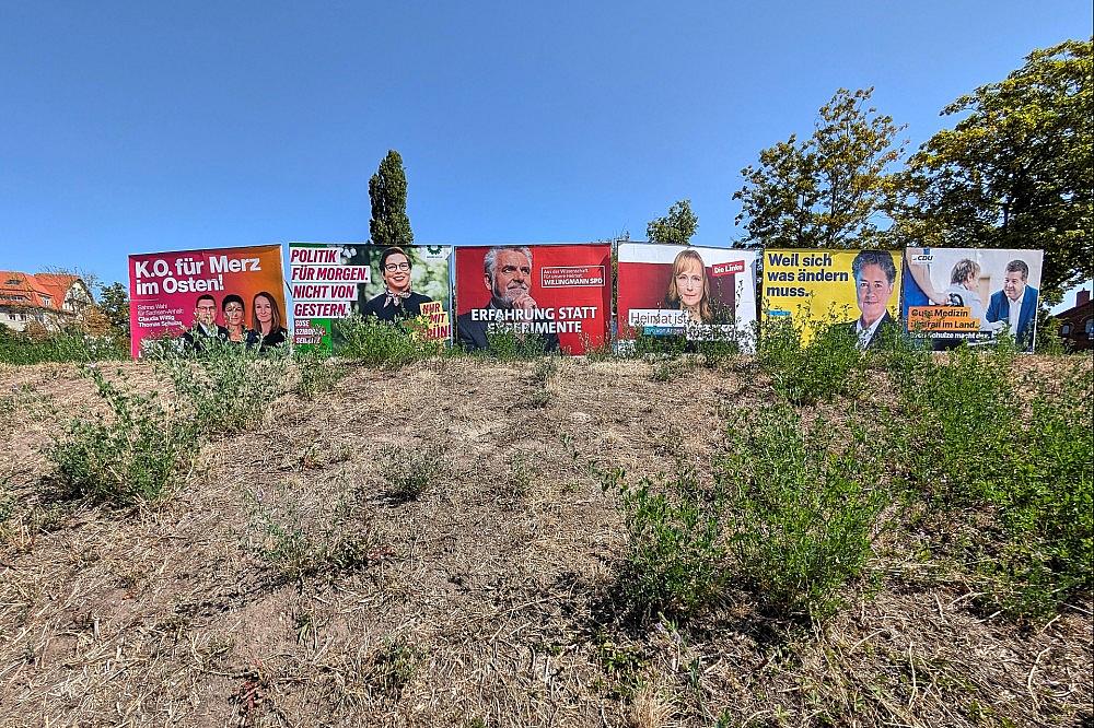 Wahlplakate vor der Landtagswahl in Sachsen-Anhalt (Archiv) via dts Nachrichtenagentur