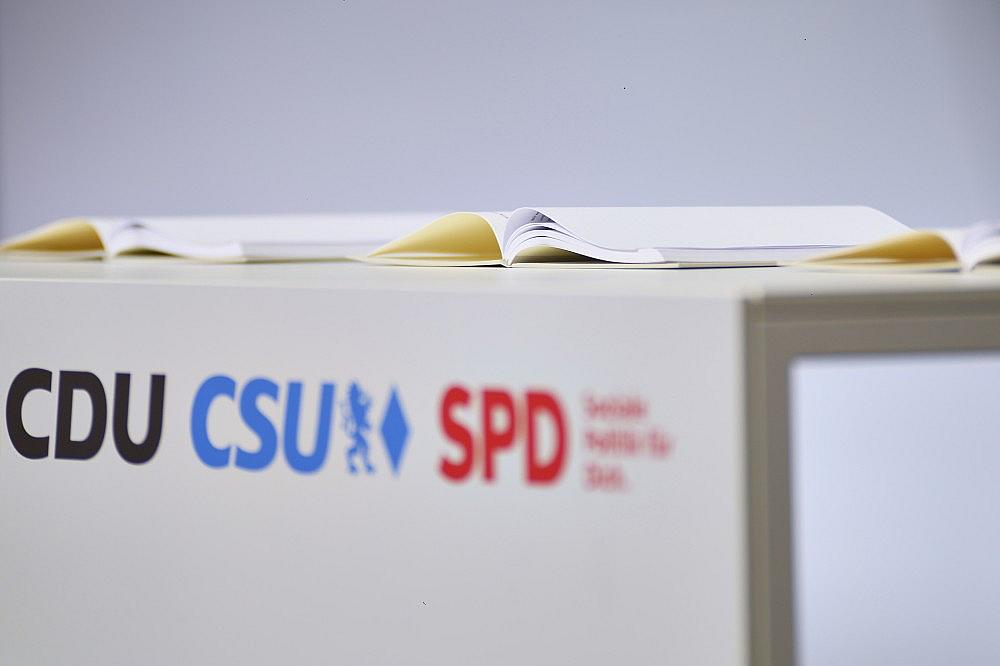 Unterzeichnung Koalitionsvertrag zwischen CDU, CSU und SPD (Archiv) via dts Nachrichtenagentur