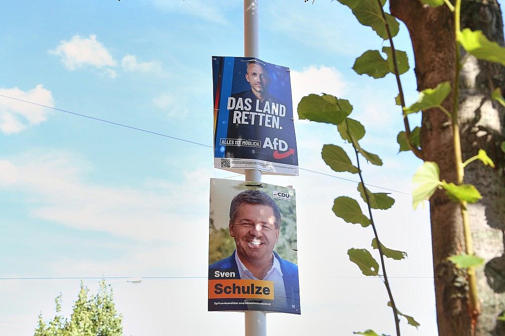 Wahlplakate vor der Landtagswahl in Sachsen-Anhalt (Archiv)