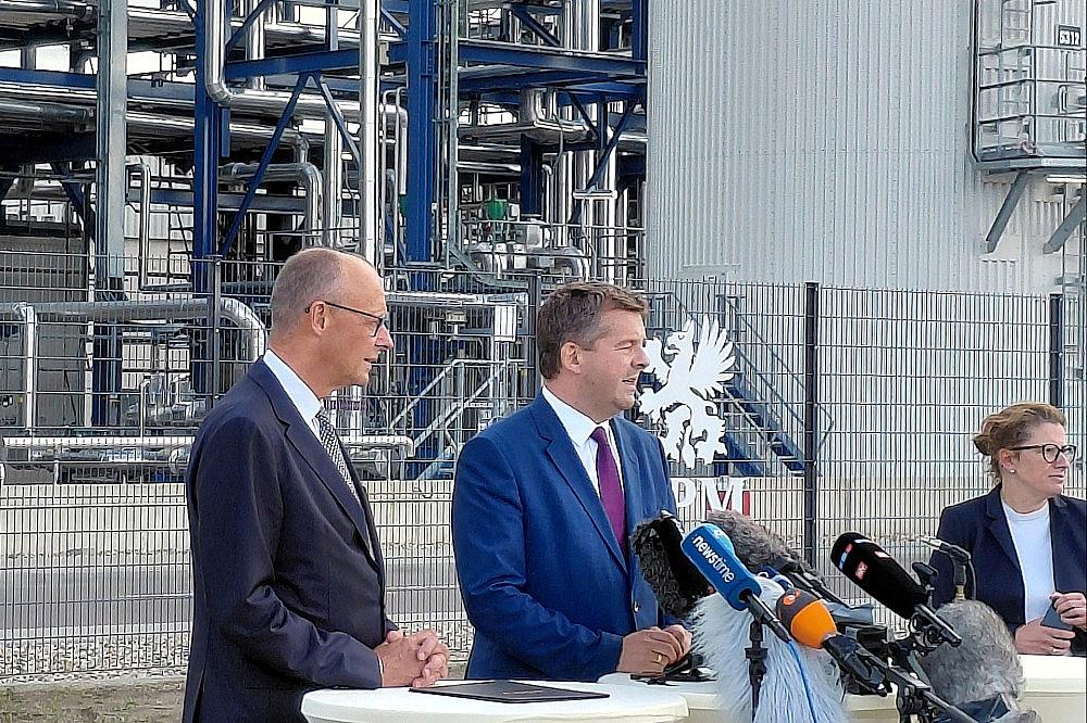 Friedrich Merz und Sven Schulze am 03.09.2026