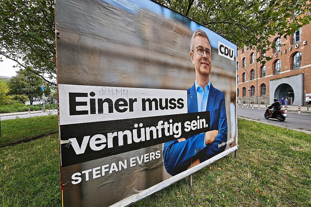 Wahlplakat mit Stefan Evers (Archiv) via dts Nachrichtenagentur