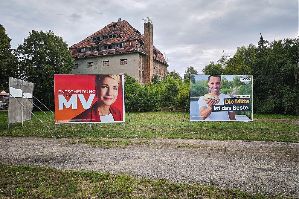 Wahlplakate für die Landtagswahl 2026 mit Manuela Schwesig und Daniel Peters (Archiv) via dts Nachrichtenagentur