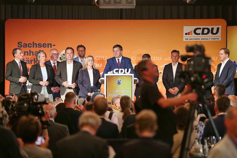 CDU-Wahlparty in Sachsen-Anhalt am 06.09.2026 via dts Nachrichtenagentur