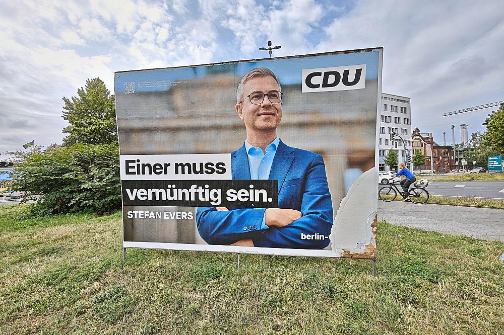Wahlplakat mit Stefan Evers (Archiv)