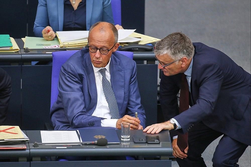 Friedrich Merz und Stefan Kornelius (Archiv)