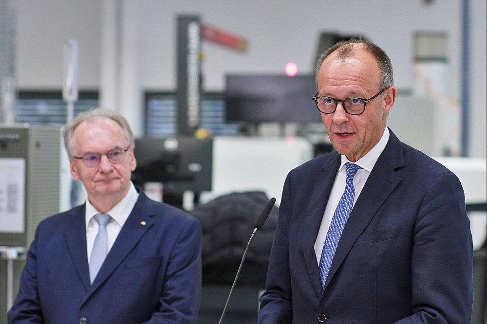 Friedrich Merz und Rainer Haseloff (Archiv) via dts Nachrichtenagentur