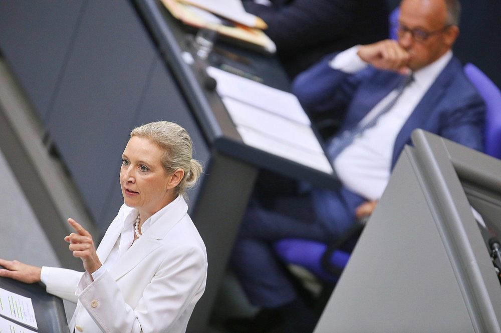 Alice Weidel und Friedrich Merz (Archiv) via dts Nachrichtenagentur