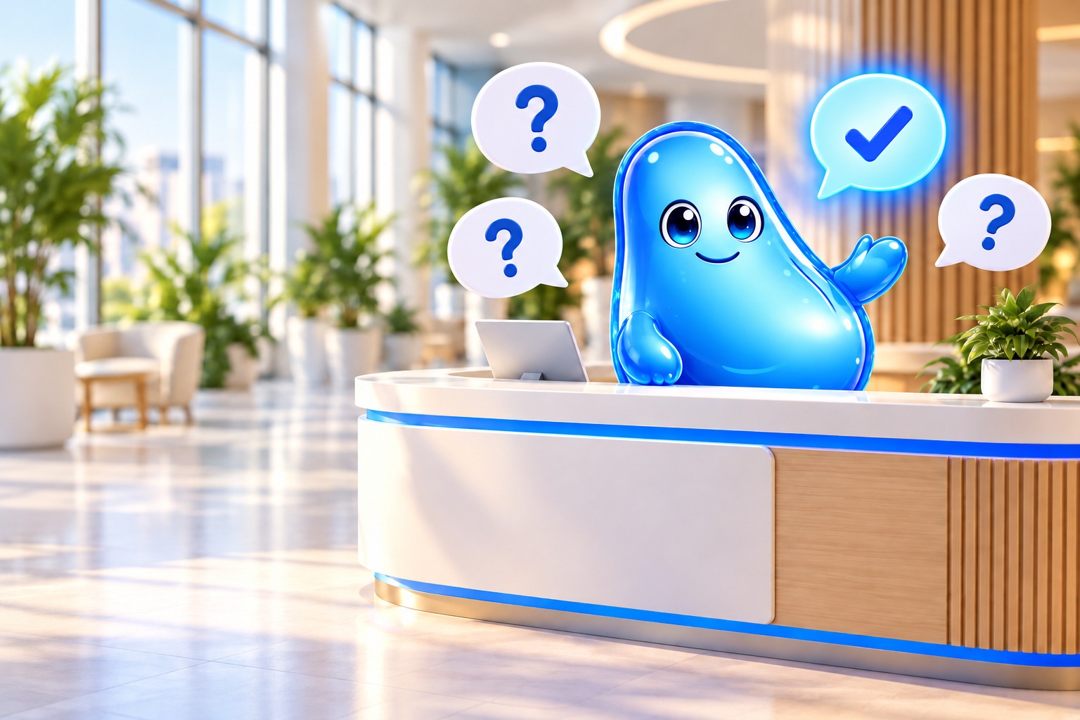searchit Chatbot am Desk