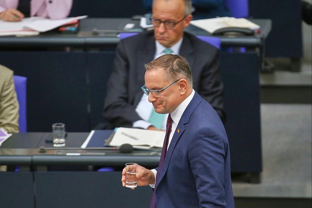 Friedrich Merz und Tino Chrupalla (Archiv) via dts Nachrichtenagentur